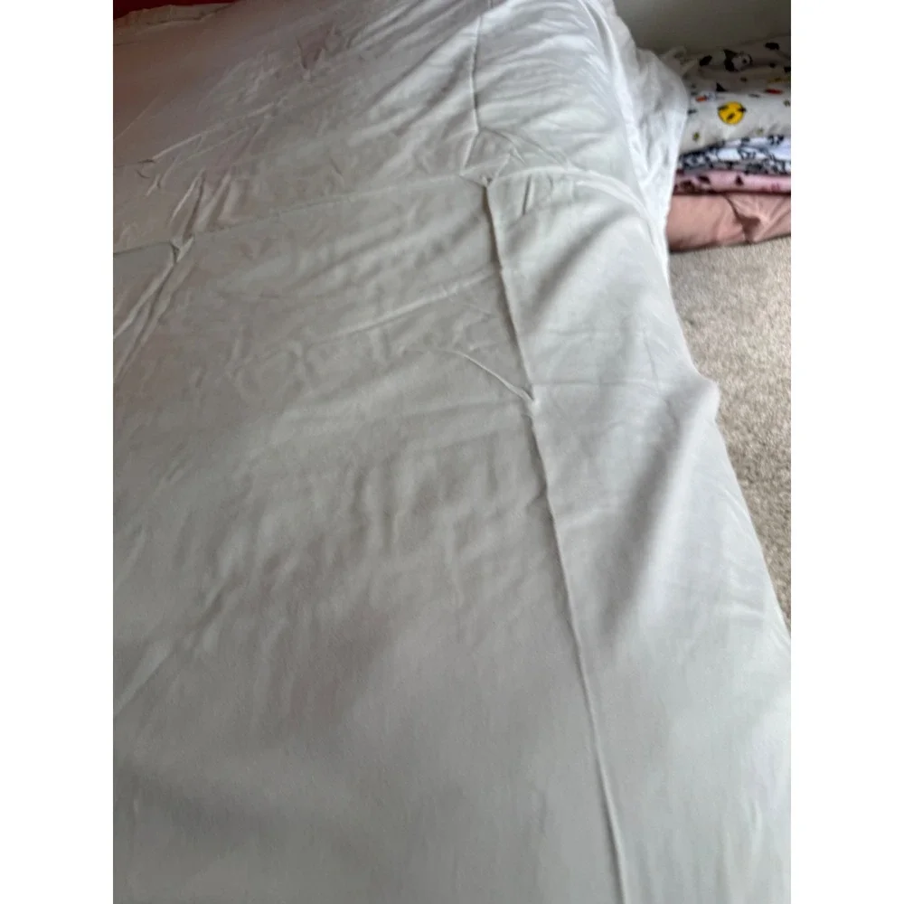 De Medici Fine Italian Luxe King Duvet Cover Light Grey Hemstitch Linen Bedding